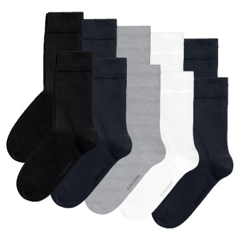Björn Borg Strømper 10P Essential Long Socks Sort/Marine/Hvid Str 41/45 Herre