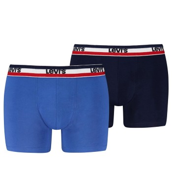 Levis 2P Sportswear Logo Base Boxer Marine/Blå bomuld Large Herre