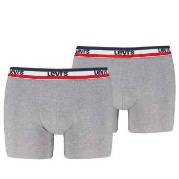 Levis 2P Sportswear Logo Base Boxer Gråmelerad bomuld Medium Herre