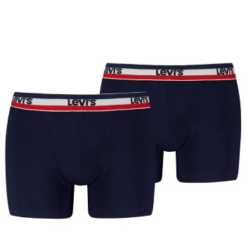 Levis 2P Sportswear Logo Base Boxer Marineblå bomuld Small Herre