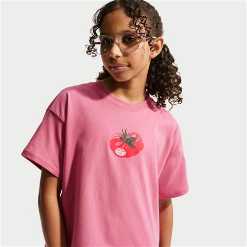 Nike -T-shirt med firkantet pasform til større børn - Pink