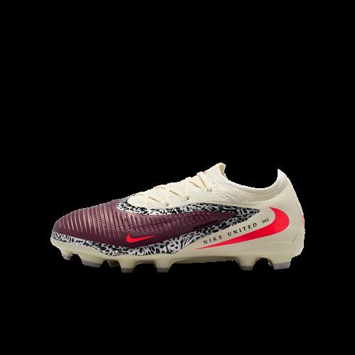 Nike United Jr. Phantom 6 Low Pro-fodboldstøvler til flere typer underlag til større børn - rød