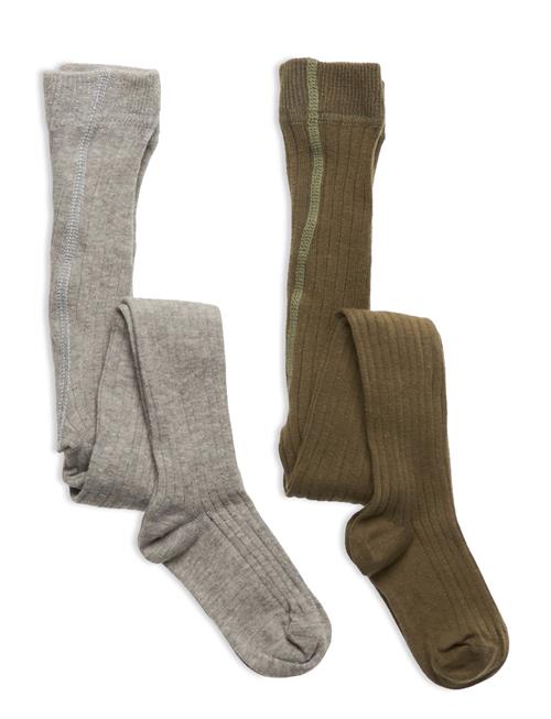 Minymo | Stocking - Solid Rib 2-Pack | 128\134