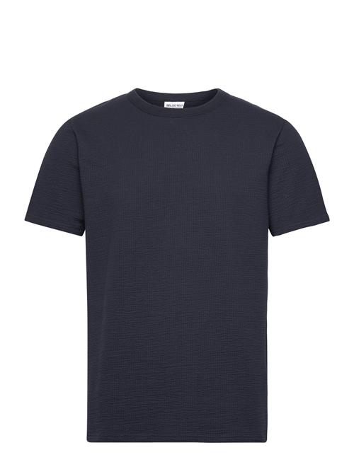 Selected | Slhsander Seersucker Ss O-Neck Tee | XXL