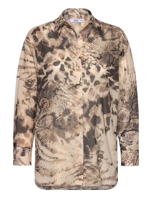 Mango | Semi-Transparent Animal-Print Shirt | S