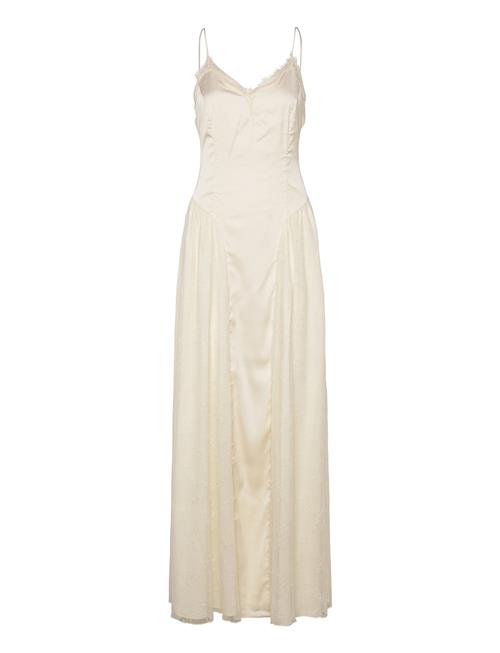 ROTATE | Satin Lace Maxi Dress | 36