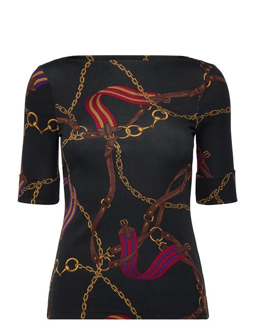 Lauren Ralph Lauren | Print Stretch Cotton Boatneck Tee | XS