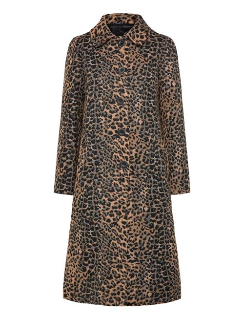 Mango | Leopard-Print Long Coat | S