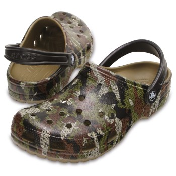 Crocs Classic Camo Clog Unisex Grøn Mønster US C12 (EU 29-30)