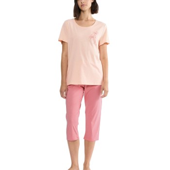 Triumph PK 02 Capri Pyjama Set Rosa bomuld 48 Dame