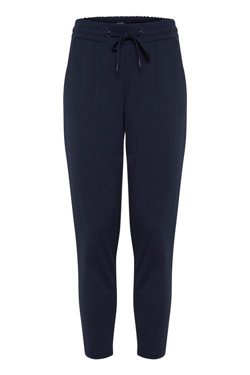 ICHI Bukser med lægfolder 'Kate'  mørkeblå