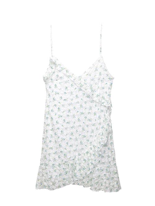 Pull&Bear Sommerkjole  lyseblå / grøn / hvid