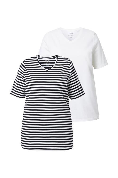 Ulla Popken Shirts  navy / offwhite