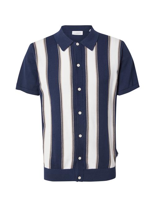 Lindbergh Cardigan  mørkebeige / marin / hvid