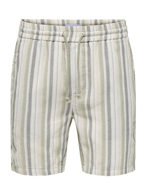 Only & Sons Bukser 'ONSTrev'  sand / mørkegrøn / hvid