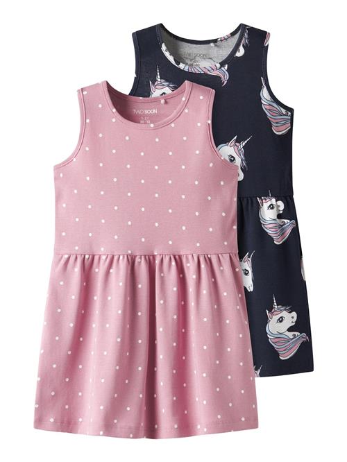 TWO SOON Kjole  navy / lyseblå / lyserød / hvid