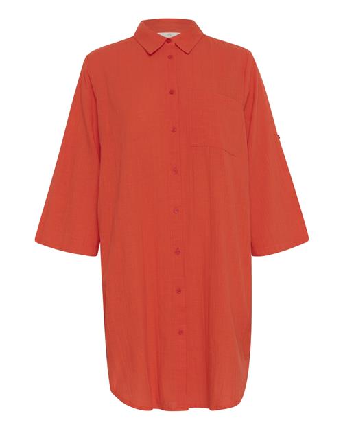 Kaffe Blusekjole  orangerød