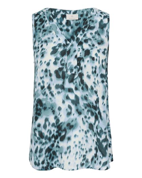 Kaffe Bluse 'KAAmber'  lyseblå / smaragd / sort / hvid