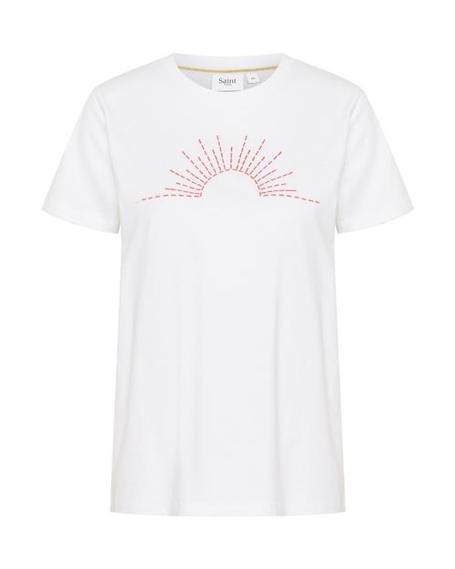 SAINT TROPEZ Shirts 'KanvaSZ'  koral / hvid