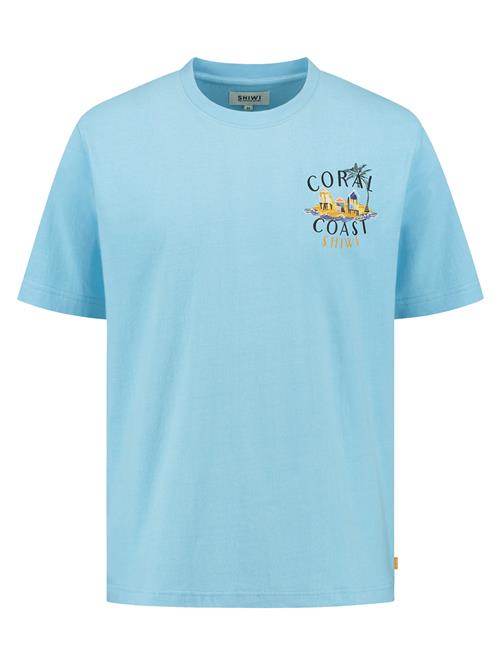 Shiwi Bluser & t-shirts 'Finn Sketched Island'  lyseblå / gul / sort