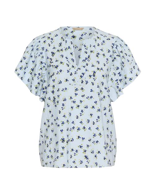 CULTURE Bluse 'Puglia'  natblå / himmelblå / grøn