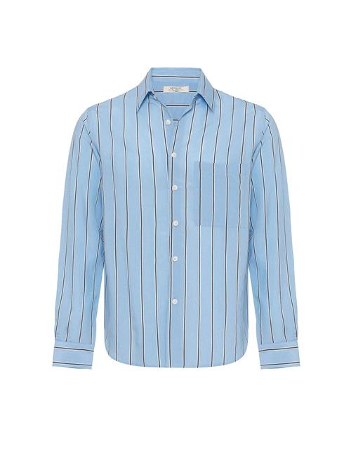 Antioch Skjorte  lyseblå / mørkebrun / hvid