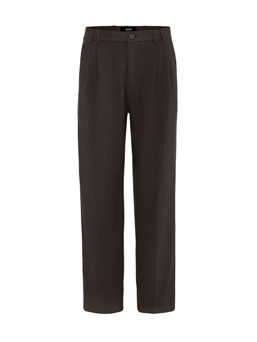 Antioch Bukser med lægfolder  mørkebrun