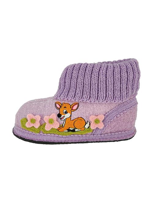 BECK Hjemmesko 'Kitz'  oliven / lavendel / mørkeorange / lyserød