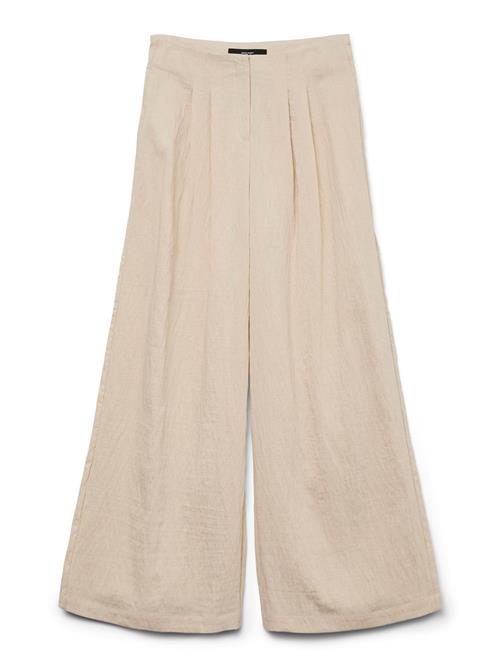 Vero Moda Curve Bukser med lægfolder 'VMCFea'  ecru