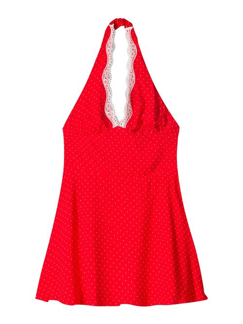 Bershka Kjole  rød / hvid