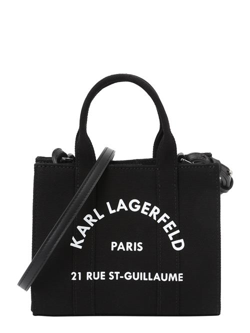Karl Lagerfeld Håndtaske 'Rue St-Guillaume'  sort / hvid
