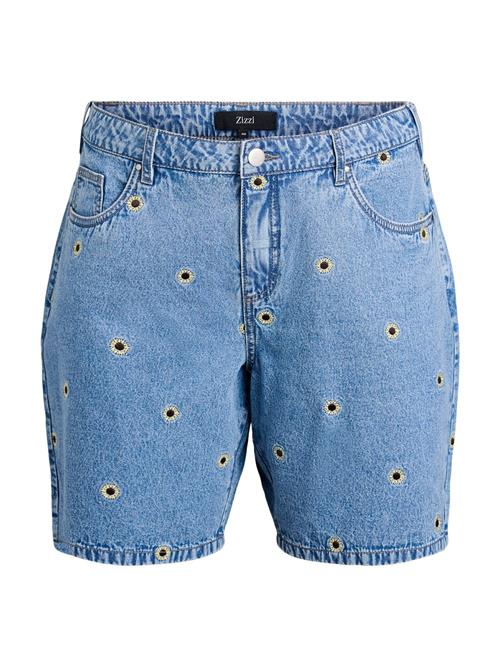 Zizzi Jeans 'Jeva'  blue denim / citron / sort