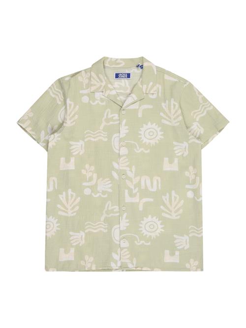 Jack & Jones Junior Skjorte 'JORLUKE'  siv / hvid
