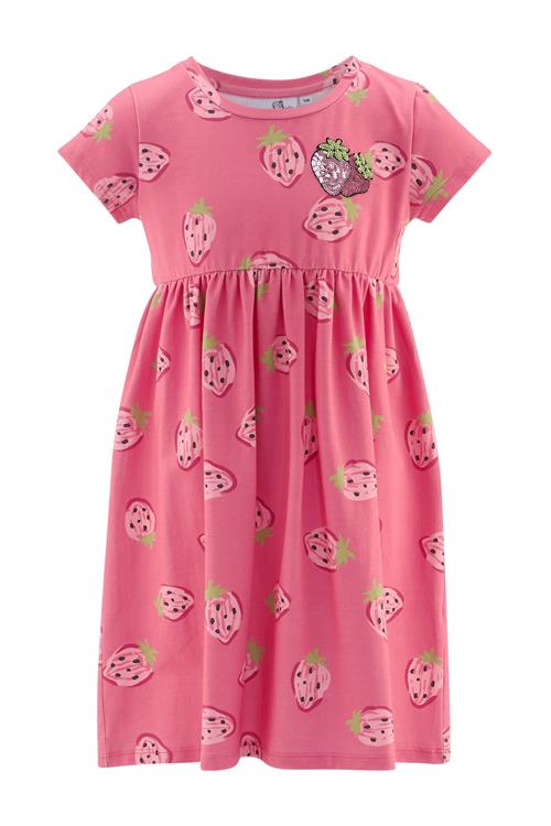 happy girls Kjole  grøn / pink / lyserød / hindbær