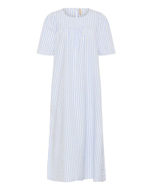 CULTURE Kjole 'Kima'  blå / hvid