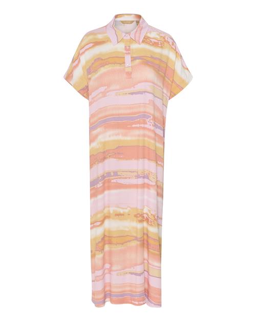 CULTURE Kjole 'Dodi Alexa'  gul / grå / lyseorange / lyserød