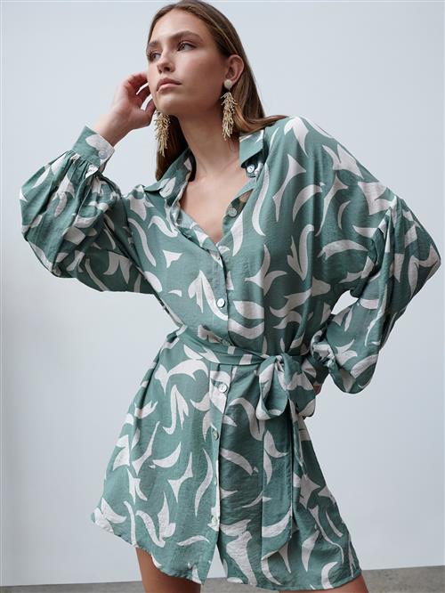 St MRLO Kjole 'Bligh'  smaragd / hvid