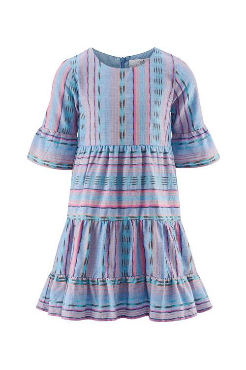 happy girls Kjole  blå / blue denim / lyselilla / lys pink