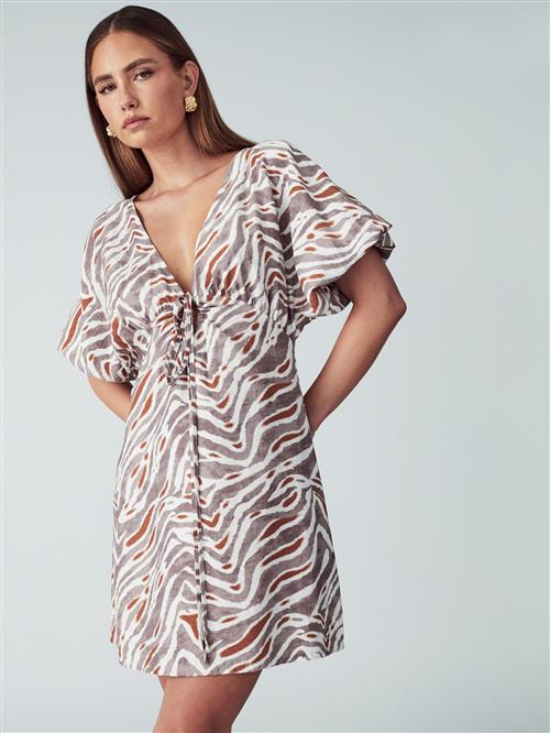 St MRLO Sommerkjole 'Blossom' 'BLOSSOM MINI DRESS'  nude / karamel / mørkebrun