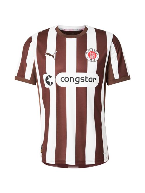 PUMA Fodboldtrøje 'FC St. Pauli 25/26'  choko / rød / hvid