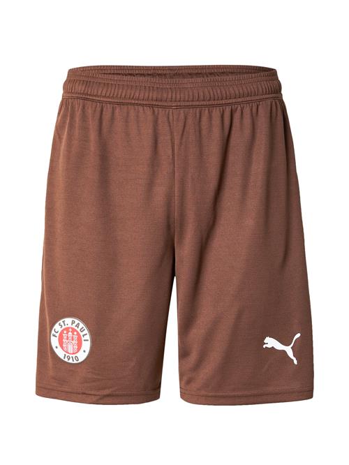 PUMA Sportsbukser 'FC St. Pauli 25/26'  mørkebrun / blodrød / hvid