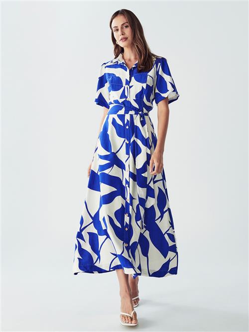 Willa Blusekjole  blå / hvid