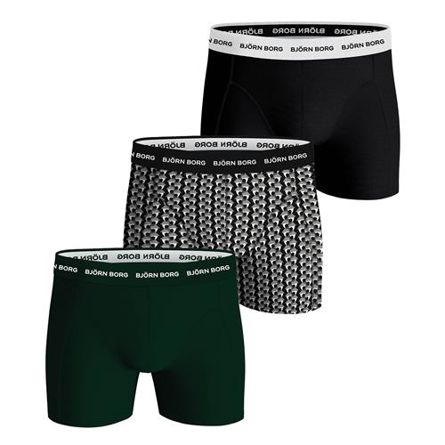BJÖRN BORG Sportsunderbukser  mørkegrøn / sort / hvid
