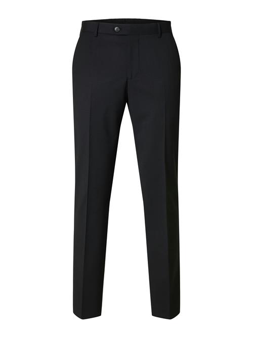 SELECTED Bukser med lægfolder 'SLH-THEO'  sort