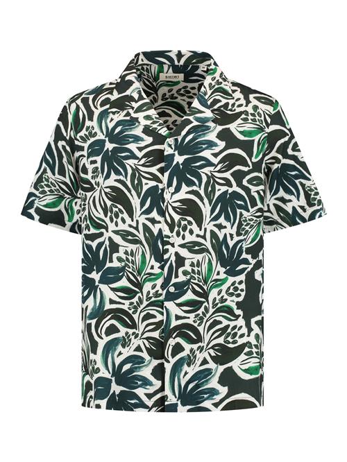 Shiwi Skjorte 'Vic'  grøn / mørkegrøn / hvid