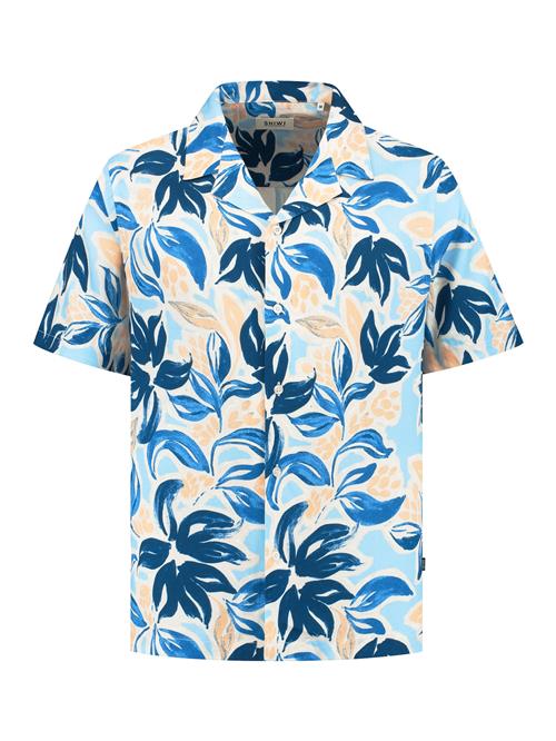 Shiwi Skjorte 'Vic'  lyseblå / mørkeblå / lyseorange / hvid