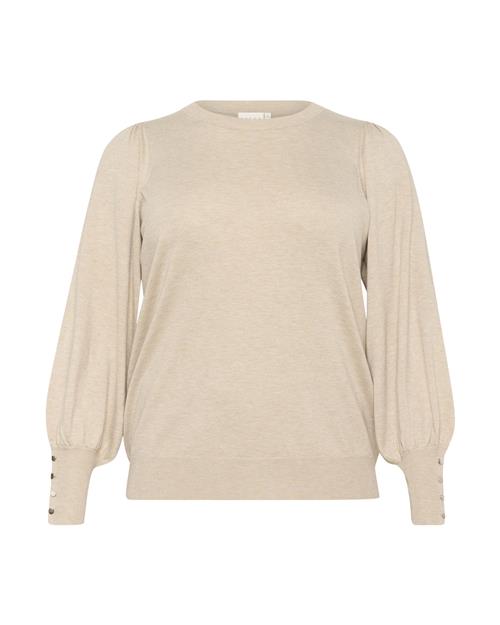 KAFFE CURVE Pullover 'Lizzy'  beige-meleret