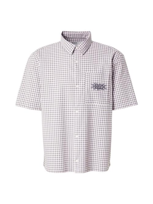 HOLLISTER Skjorte  mørkebrun / orange / hvid