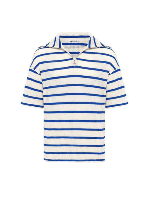 Dandalo Pullover  blå / hvid