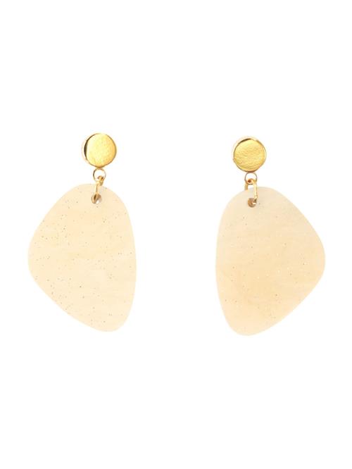 Fräulein Wunder Øreringe 'Amy'  beige / guld